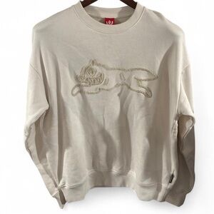 ICECREAM Crewneck Sweatshirt with Embroidered Logo Detail Size Small